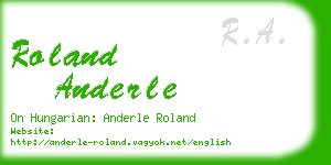 roland anderle business card